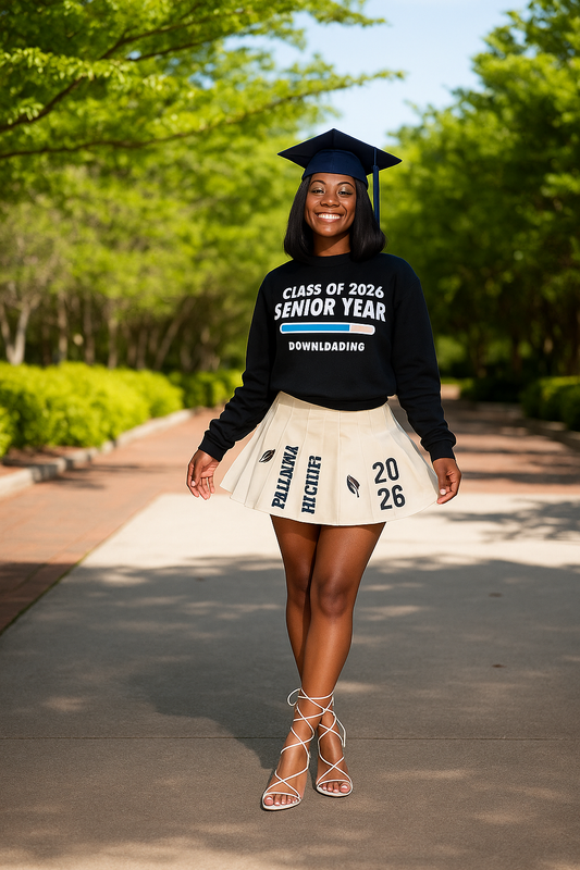 Senior Sweatshirt & Skirt Outfit