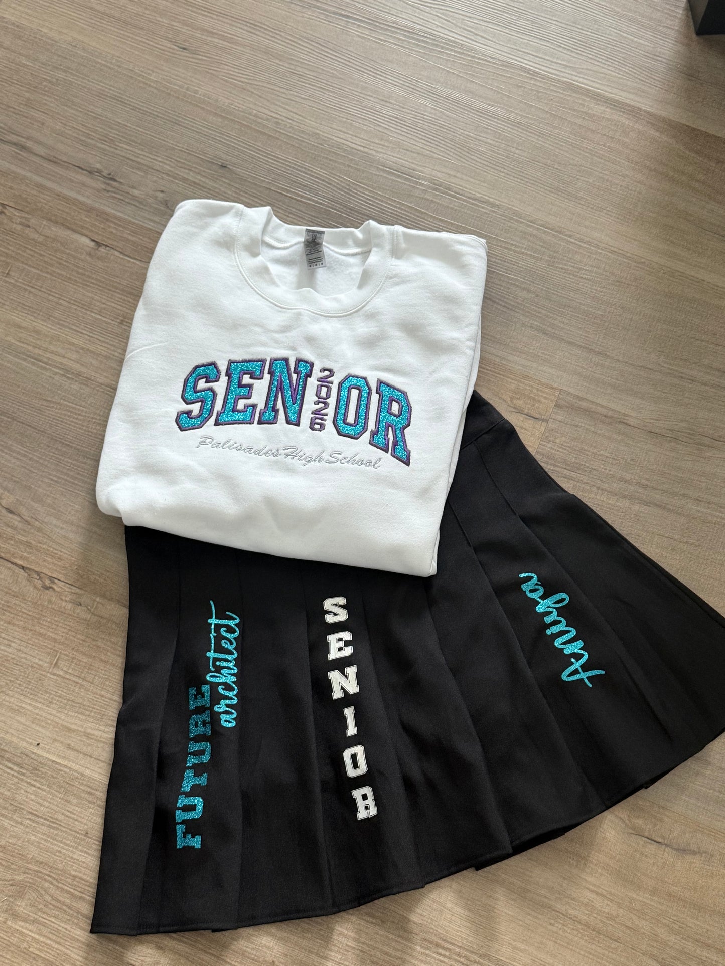 Senior Sweatshirt & Skirt Outfit